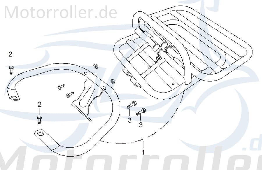 Bundschraube M8x1.25x25mm mit Bund verzinkt AGM 50ccm 4Takt Motorroller.de Maschinenschraube Flanschschraube Flansch-Schraube Maschinen-Schraube