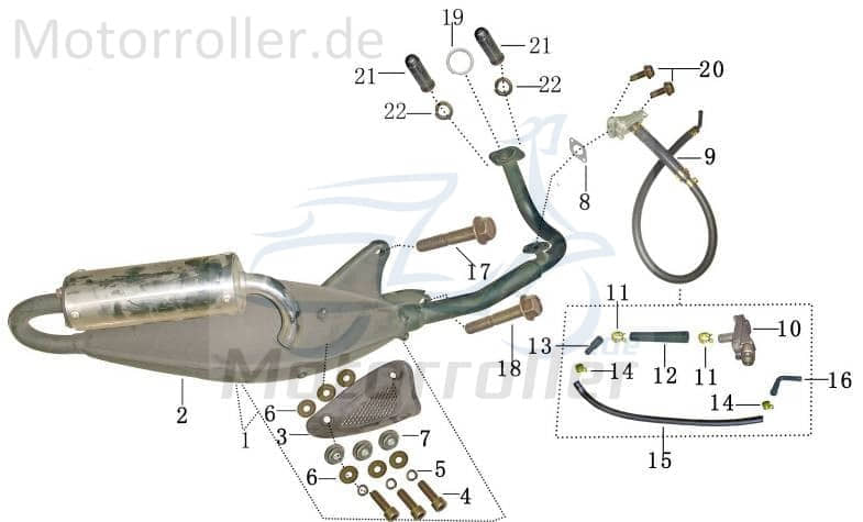 Federschelle 14mm AGM Fighter 125 Klemme Roller 125ccm 4Takt Motorroller.de Schlauchklemme Spannring Clip Klemmschelle Schlauchbinder Klemm-Schelle
