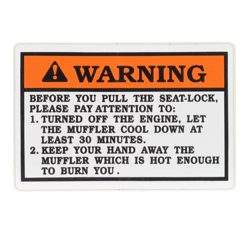 PGO Aufkleber Hinweis Sitz Offen X3-250 Sticker Quad X0603061000 Motorroller.de Warnaufkleber Klebeetikett PGO X-Rider ATV UTV