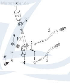 Rex RS450 Seilzug Zugseil Zug-Seil 50ccm 4Takt 61920-CEW-00 Motorroller.de Zugkabel Seil-Zug Sitzschloss Zug-Kabel Scooter Exploroer Titan 300
