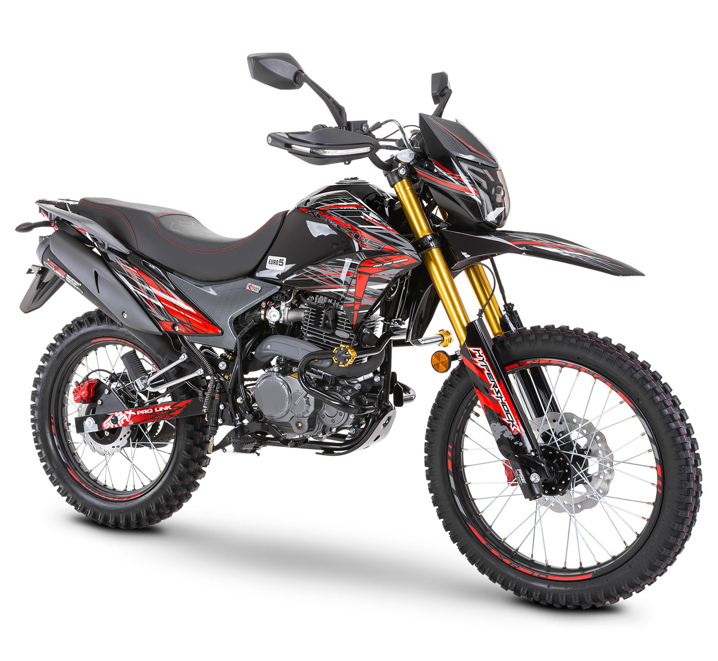 Motorrad Fighter 250 CRS-RS schwarz 95 km/h Euro 5+ 250ccm Schaltmoped Enduro