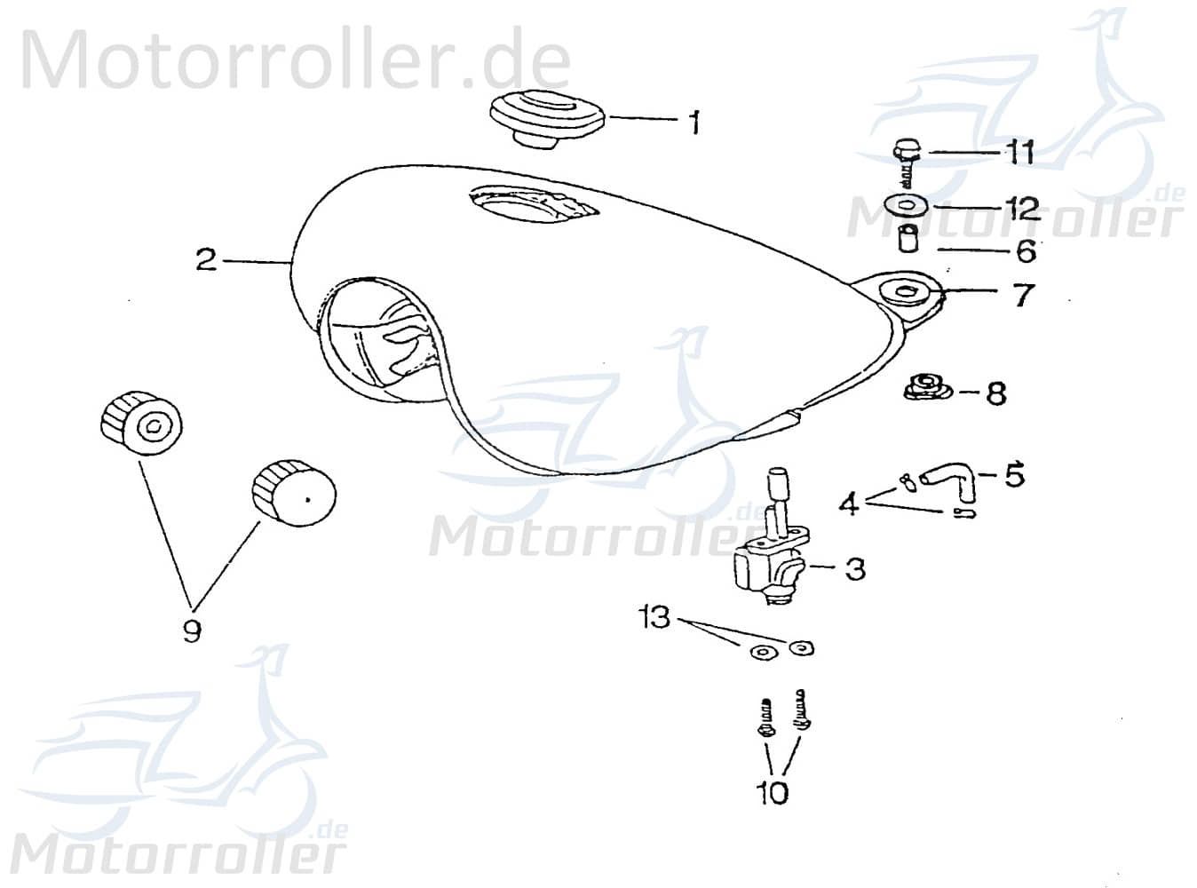 SMC Chopper 125 Sechskantschraube 125ccm 4Takt 96318-06020-B Motorroller.de M6x20mm Befestigung Halter Halterung Flachkopfschraube Sechskant-Schraube