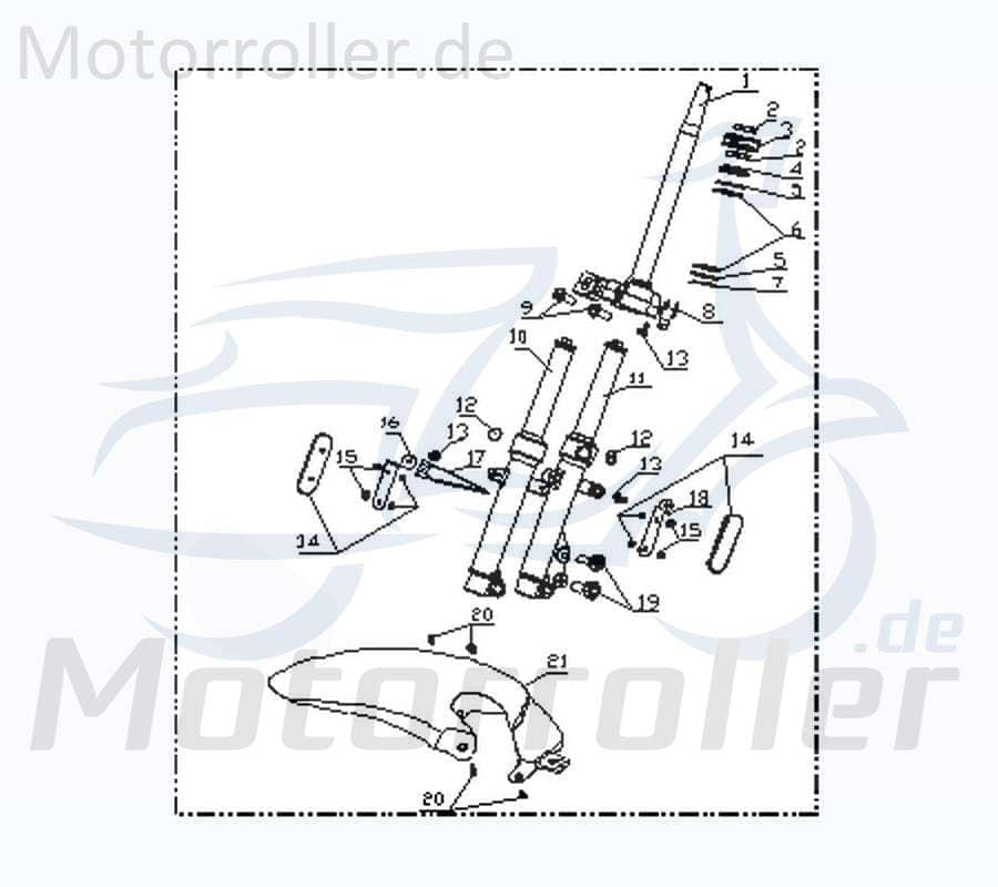 CPI Vabene 50 Gabelholm Stoßdämpfer 50ccm 2Takt Q0F-47241-00-88 Motorroller.de Federbein Gabelstab Gabelbein Gabelstrebe Stoß-Dämpfer Gabel-Holm Scoot