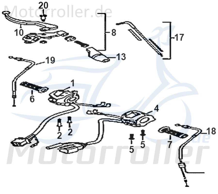 Kreidler Supermoto 50 DD Schaltereinheit links ohne Chokehebel 733481 Lenkerarmatur Kombischalter