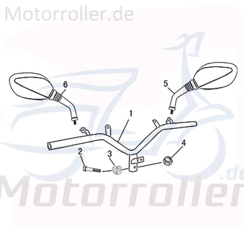 Kreidler Martinique 125 DD Rückspiegel links 702554 Motorroller.de Seitenspiegel Spiegel Scooter Original Ersatzteil