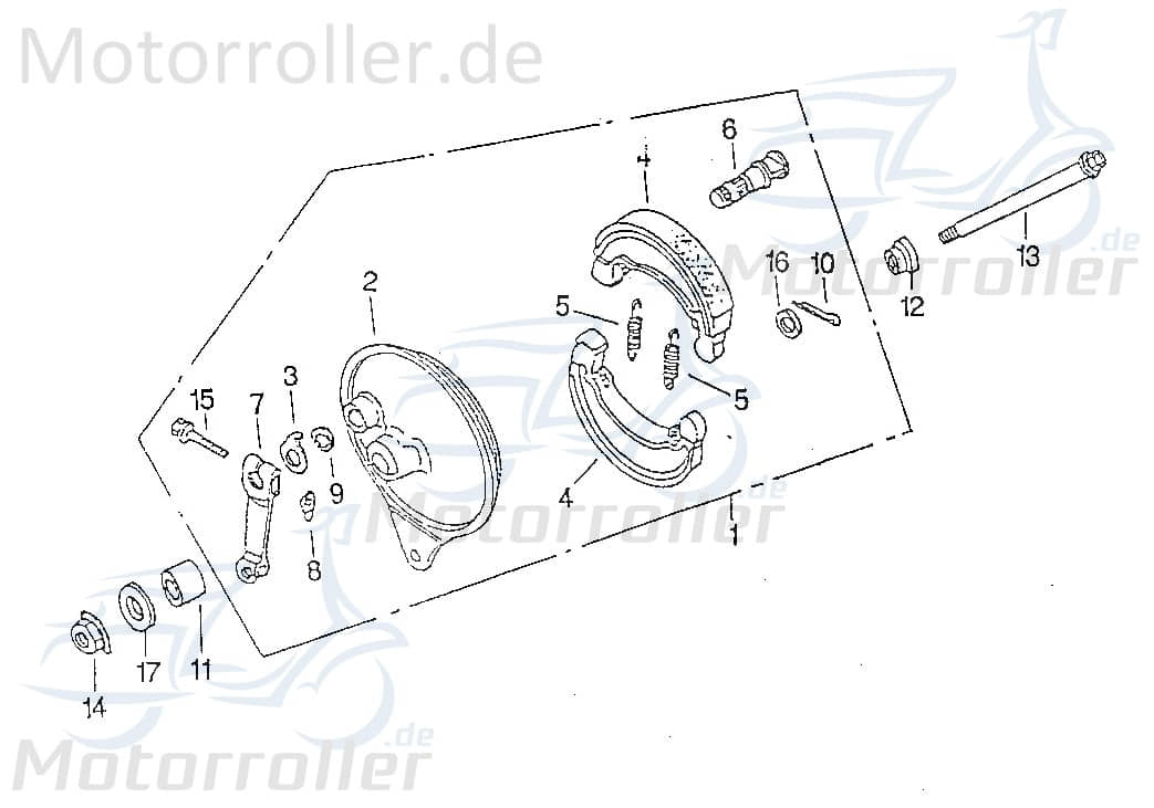 SMC Chopper 125 Bremsbeläge Roller 125ccm 4Takt 32345-CHP-00 Motorroller.de Bremsbelag Bremsklötze Bremsbacken Bremsschuhe Bremsbelagsatz Bremssteine