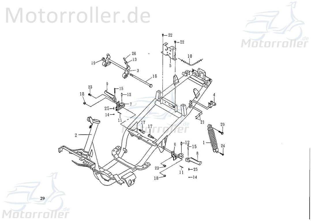 SMC Extra 50 Off Road Sitzbankverschluss 50ccm 2Takt 52710-PAF-00 Motorroller.de Spezial Sitzbankverriegelung FIG. F14 NO. Minarelli liegend Mokick