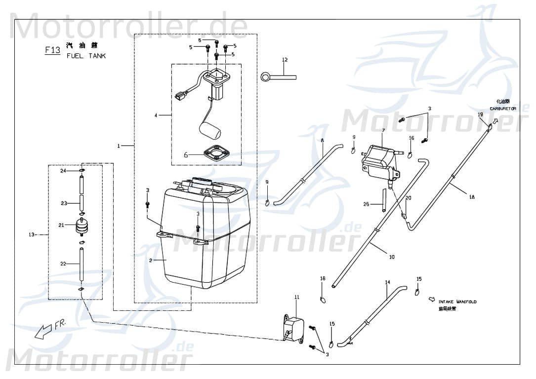 PGO Schlauchklemme Schelle 125ccm 4Takt G-Max 50 50ccm 2Takt Motorroller.de Spannring Clip Klemmschelle Schlauchbinder Klemm-Schelle Schlauch-Schelle