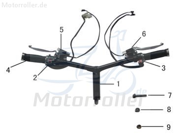 AGM Scoody 45 Bremsarmatur Bremshebel rechts elektro 3080038 Motorroller.de Handbremshebel Handbremsgriff Brems-Hebel Bremsdruckarmatur Brems-Griff