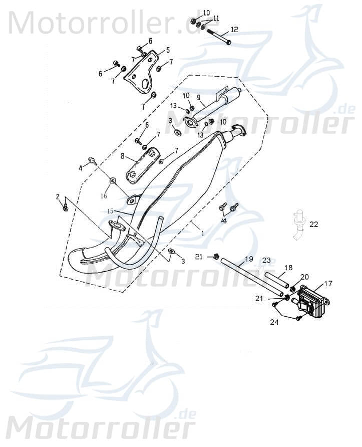 Adly Bundschraube M8x20mm Maschinenschraube Quad 50ccm 2Takt Motorroller.de Flanschschraube Flansch-Schraube Maschinen-Schraube Bund-Schraube ATV UTV