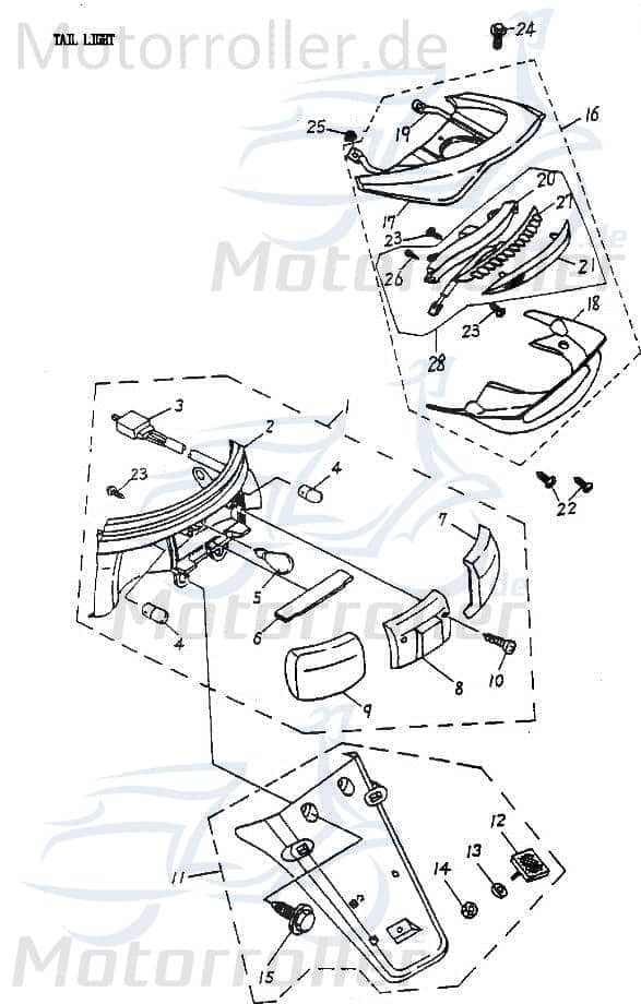 Adly Fox Plus 50 FP-50 Glühbirne 50ccm 2Takt 34905-116-000 Motorroller.de Glühlampe Glassockellampe Innenleuchte Standlichtbirne Leuchtmittel Scooter