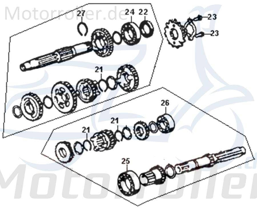 Kreidler Florett 2.0 50 City Kugellager 50ccm 2Takt 96100-62040-00 Motorroller.de Wälzlager Rillenkugellager Nadellager Rollenlager Kugel-Lager Jonway