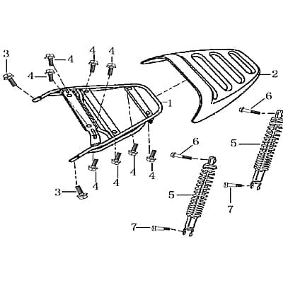 Gepäckträgerhalter Unterbau für Gepäckträger 701481