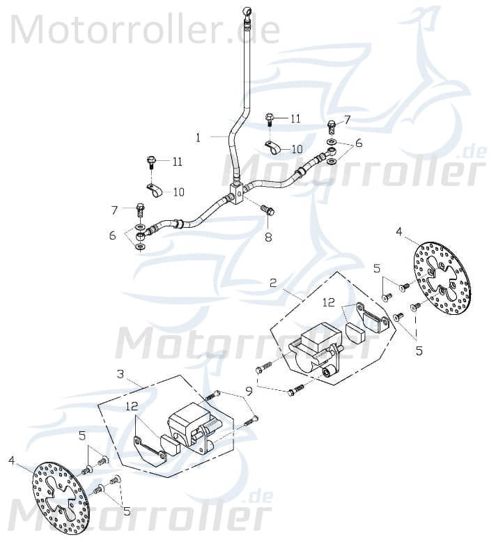 Adly Bremsbeläge 2xmm ATV 50 II Utility XXL AC 50ccm 2Takt Motorroller.de Bremsbelag Bremsklötze Bremsbacken Bremsschuhe Bremsbelagsatz Bremssteine