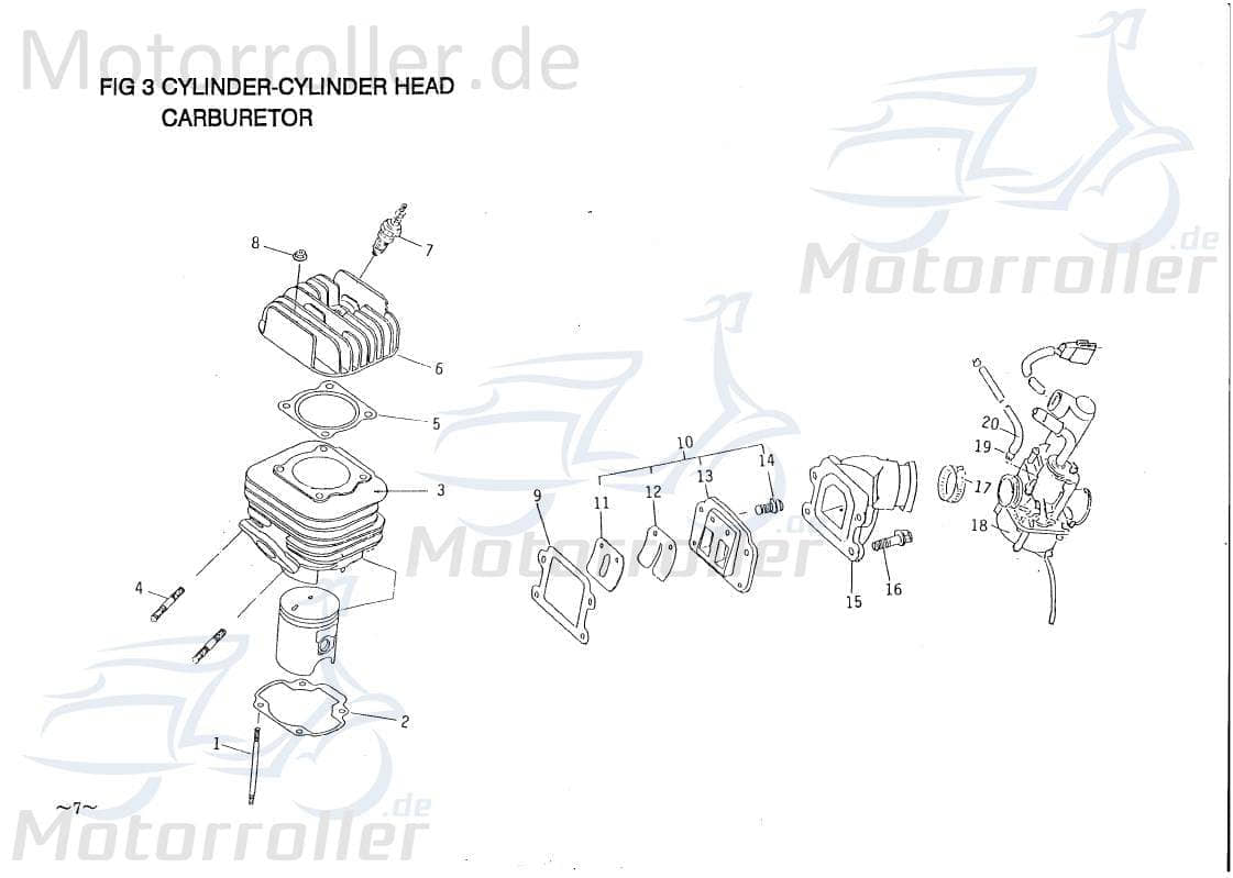 PGO Zündkerze NGK BP7HS PMX 110 spark plug Roller plugs B4E12200100 Motorroller.de Roller-Zündkerze Motorroller-Zündkerze sparking ignition Mokick