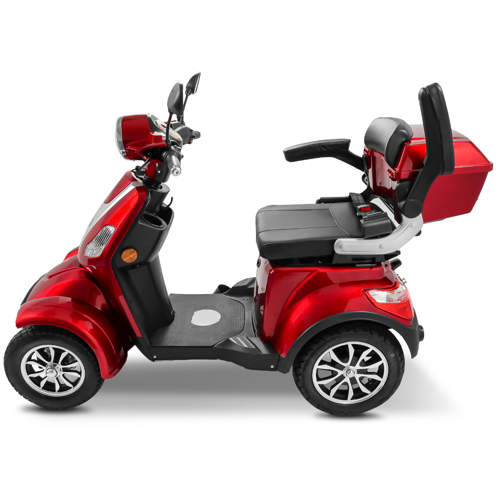 E-Quad Scoody E4 Shopper V3 25 km/h rot 1000 Watt Lithium-Akku Elektroroller Seniorenroller E-Scooter