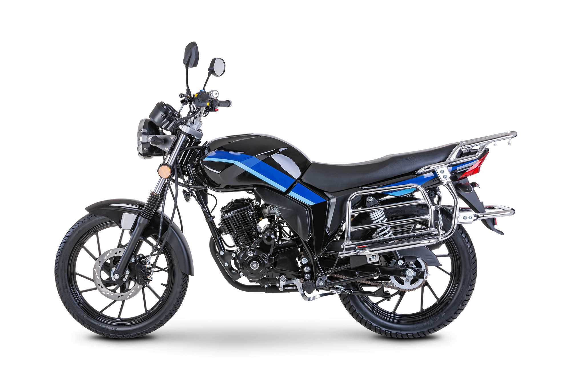 Motorrad Fighter 125 C-RS schwarz 90 km/h Euro 5+ Schaltmoped Mokick Kleinkraftrad