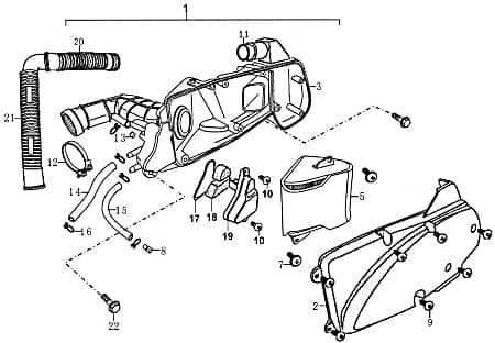 Rex Rexy 125 Luftfiltereinsatz 125ccm 4Takt 13451-GAT-00 Motorroller.de Luft-Filter Luftfiltermatte Luftfilter-Einsatz Luftfilter-Matte 152QMI Mokick