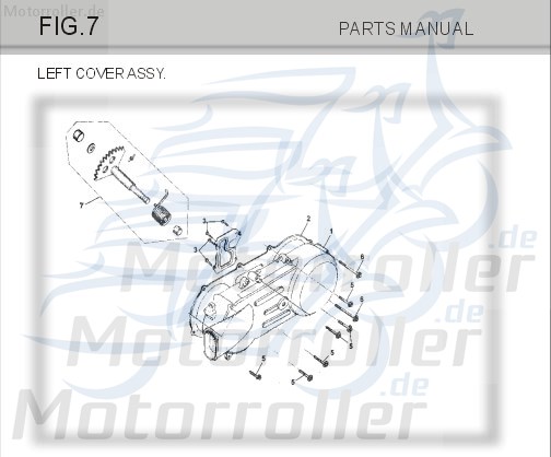 Kickstarterwelle Kickstarterachse Tongjian Strassenbuggy 150 M150-1008200 Motorroller.de Eppella ECM TBM Twister Hammerhead Wangye Kasea Buggy