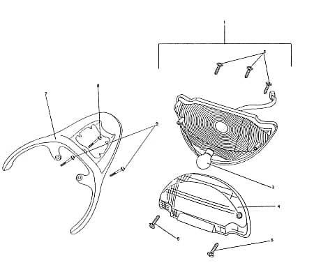 Gepäckträger weiß Topcase-Halterung Heckpartie, 701879