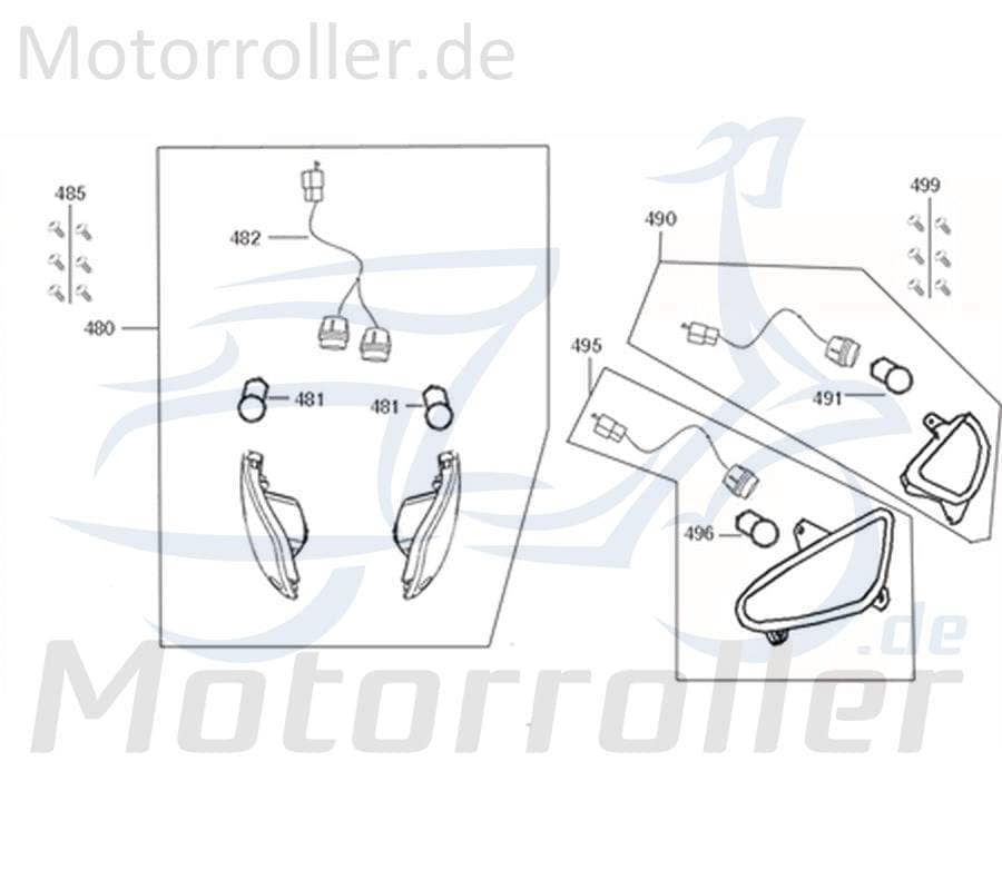 Kreidler Flory 50 Classic Blinker 50ccm 4Takt 740032 Motorroller.de rechts hinten Signalleuchte Blinklicht Blinkleuchte Fahrtrichtungsanzeiger Winker