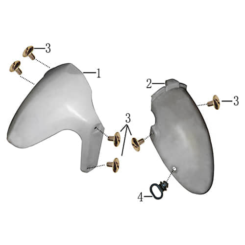 Vorderradabdeckung hinten schwarz Kotflügel vorn 705367