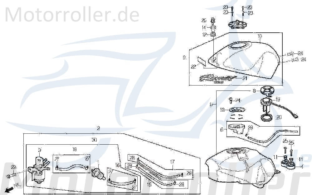 Benzinfilter Anschluss 5mm DAE-16910-CB2-0050