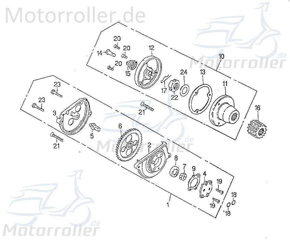 Sechskantschraube Rex Rexy 125 Halter Halterung Scooter 79262 Motorroller.de Befestigung Flachkopfschraube Sechskant-Schraube Bundschraube Quad 150