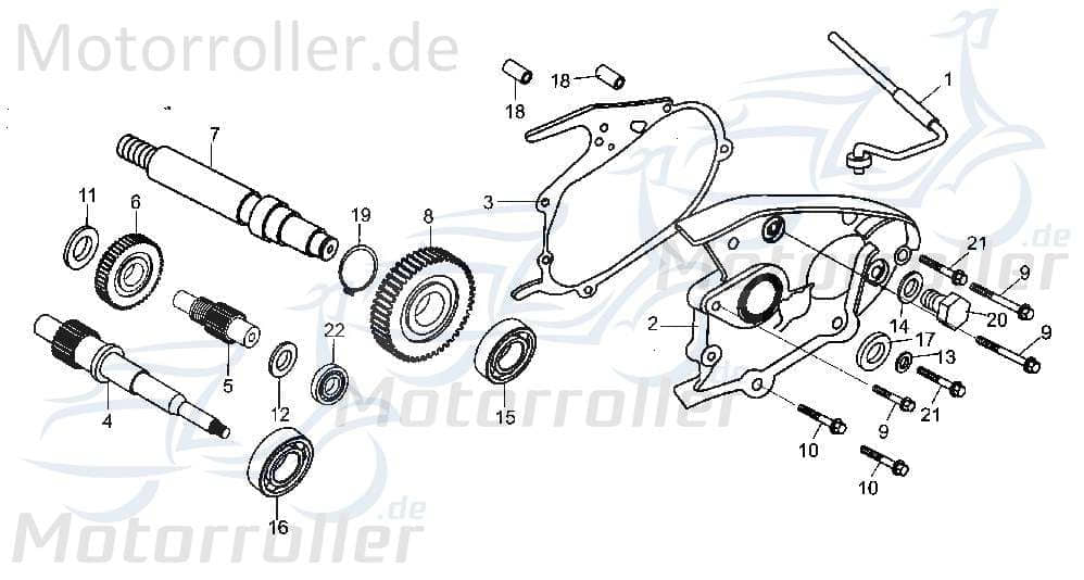 Zwischengetriebewelle 16 Zähne Tongjian Buggy 250ccm 4Takt Motorroller.de 250ccm-4Takt Strassenbuggy 250 I+II Ersatzteil Service Inspektion