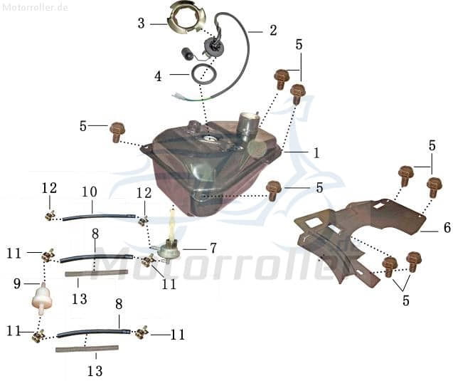 Benzinfilter Kraftstofffilter FIG 32-12 Motorroller.de
