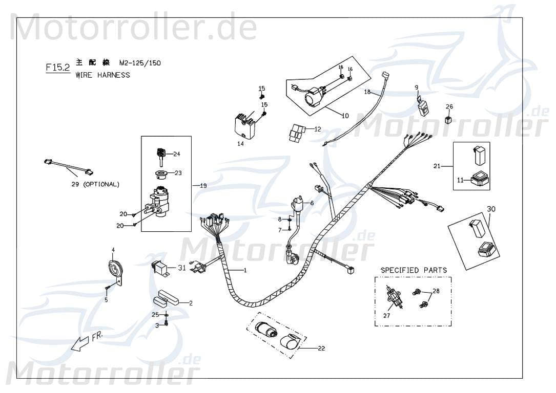 PGO Starterrelais 12V 50ccm-2Takt G-Max 125 Startrelais C1581200000 Motorroller.de Magnetschalter Anlasserrelais Anlasser-Relais Starter-Relais Mokick