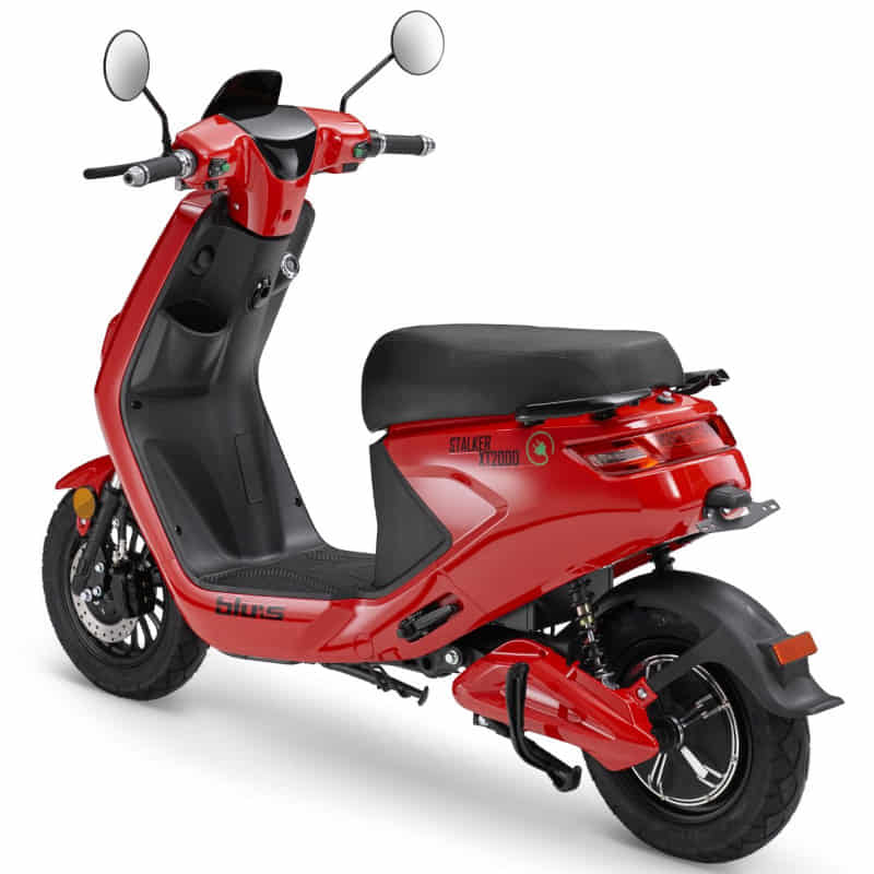 Elektroroller 25 km/h Scoody Blu:s XT2000 rot 950 W – Premium-Service