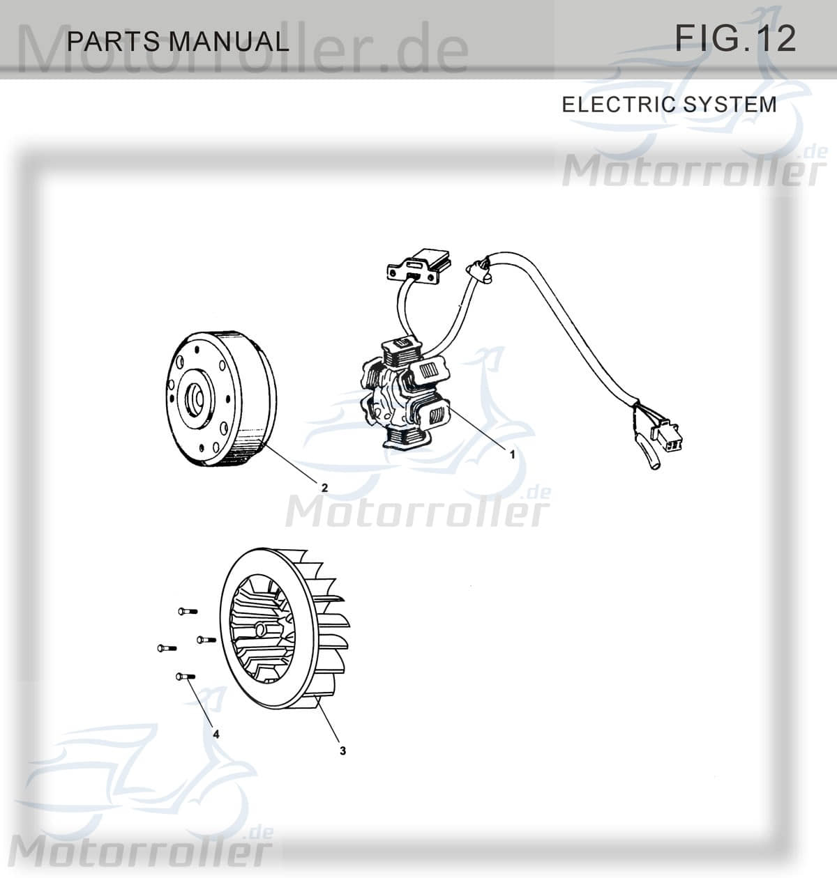 Lichtmaschine Stator 8-Spulig Tongjian Buggy 150 150ccm 4Takt Motorroller.de Ankerplatte Zündplatte Zündgrundplatte Lichtmaschinenspulen 150ccm-4Takt
