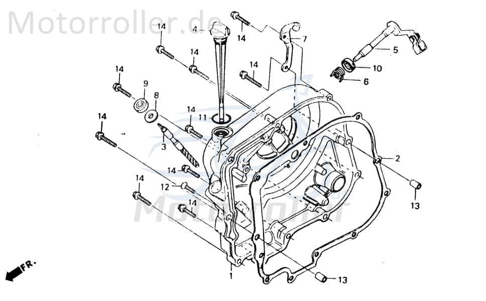Chunlan Chopper Kupplungsdeckeldichtung 125ccm 4Takt ABB-P08-NO.-02 Motorroller.de Abdichtung 244FM Motorrad Moped Ersatzteil Service Inpektion