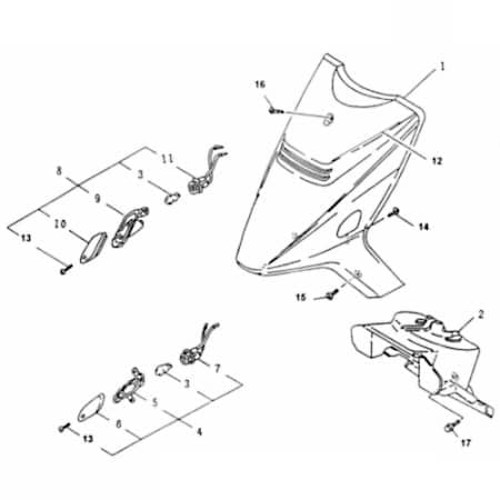 Frontverkleidung Rexy 25/50 bis FIN 70951 75126