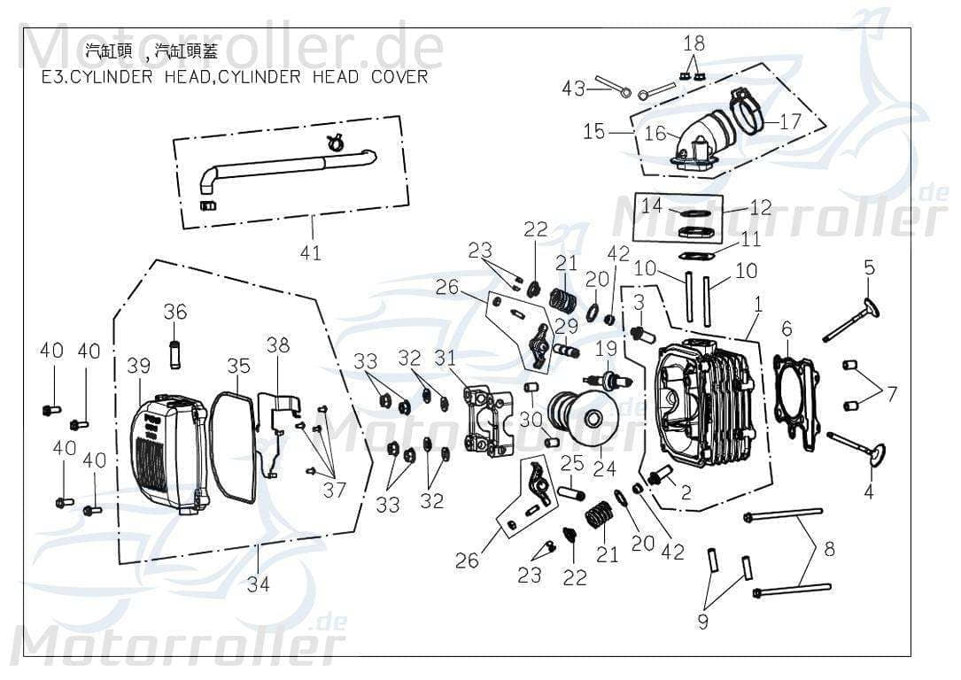 PGO Bugrider 200 Dichtung Zylinderkopf 200ccm-4Takt Buggy 200ccm 4Takt C70711200000 Motorroller.de Zylinderkopf-Dichtung Kopfdichtung PGO 200ccm-4Takt