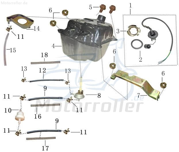 Dichtung Benzinstandgeber Jonway YY50QT007002