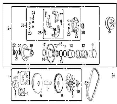 Variomatikhülse Rex Palermo 50 740280 Motorroller.de Variomatikbuchse Variohülse Variobuchse