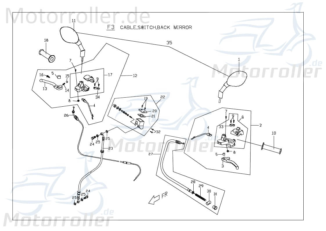 Baotian BT49QT-9 4T Rollerreifen 51J V 50ccm 4Takt GB-T2983 Motorroller.de 3.50-10 TUBLESS Scooterreifen Sommerreifen 139QMB Ersatzteil Service