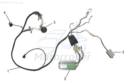 Hupe 12V 1,5A 95dB AGM GMX 450 Sport JSD50QT-13 50ccm 4Takt Motorroller.de Horn Signal-Horn Töte Hupsignal Hup-Signal 50ccm-4Takt Scooter Ersatzteil