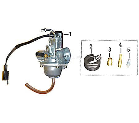 Rex 50 Scooter Mofa Gasschiebernadel 50ccm 2Takt Motorroller.de Düsennadel Vergasernadel 1E40QMB YY50QT-28 50cc 2T Minarelli liegend