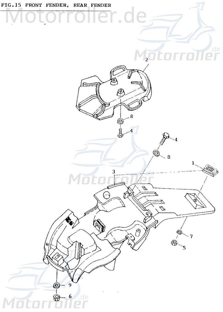Adly Abdeckplatte JET 50 silber Silberplatte 50ccm 2Takt Motorroller.de Abdeckung 50ccm-2Takt Scooter Air Tec 1 50 LC Ersatzteil Service Inpektion