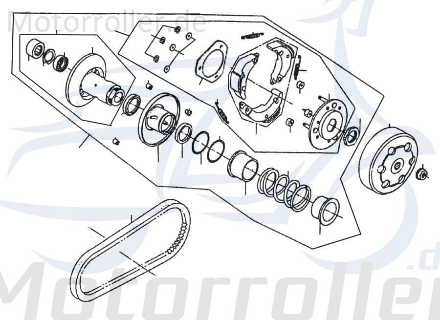 Druckfeder Rex RS125 Capriolo Street Roller 125ccm 4Takt Motorroller.de Spiralfeder Druck-Feder Spiral-Feder Springfeder Kompressionsfeder Scooter