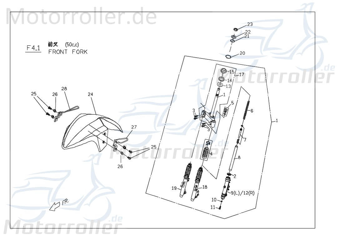 Feder Vordergabel Gabelfeder PGO C144C061000