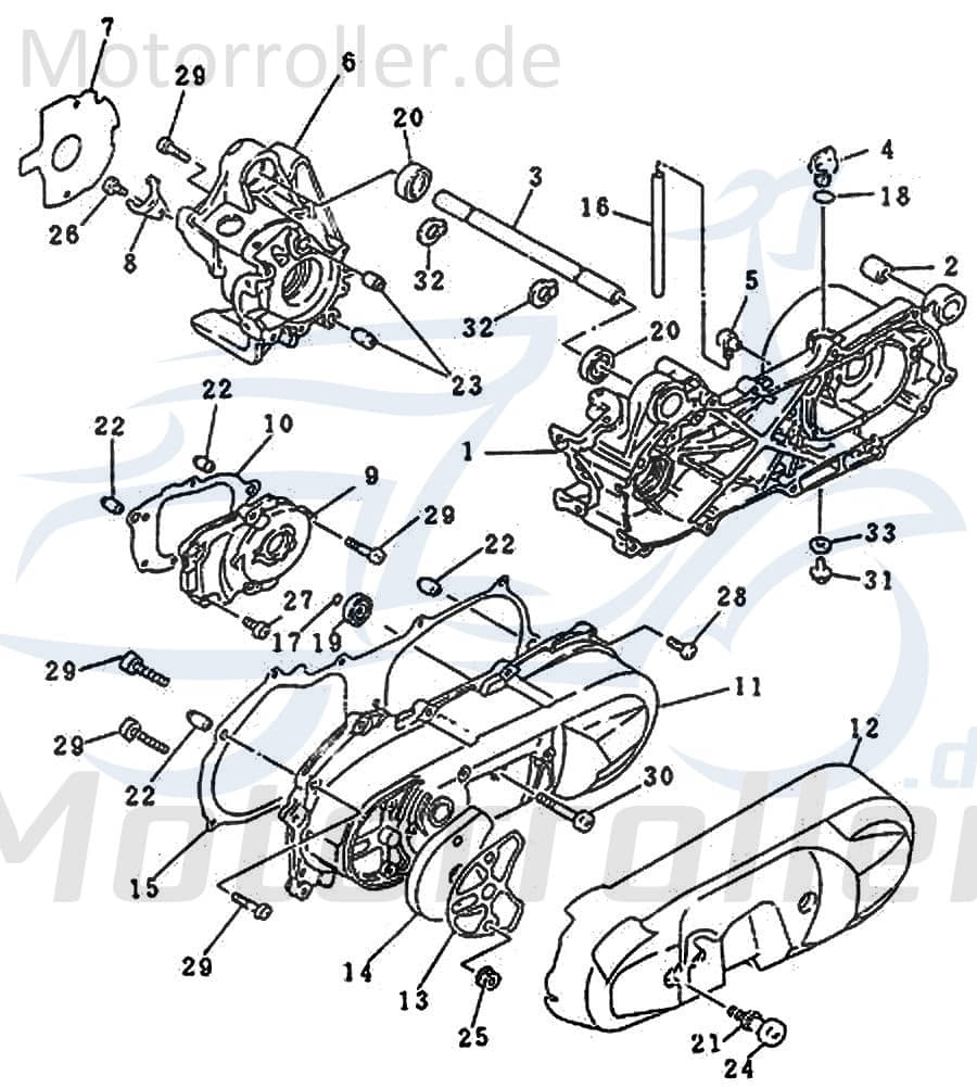 Schutzelement 50ccm 2Takt Rex Scooter Roller 70337 Motorroller.de 50ccm-2Takt 50 Silverstreet Moped Ersatzteil Service Inpektion Direktimport