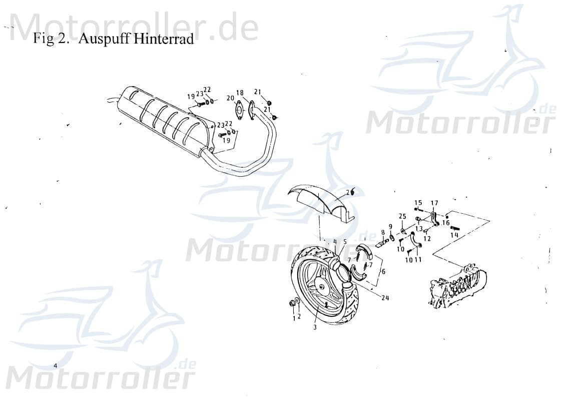 PGO Bremshebel Bremsarm Hinterbremse Star 50 50ccm 2Takt Motorroller.de Handbremshebel Handbremsgriff Brems-Hebel Brems-Arm Brems-griff Scooter