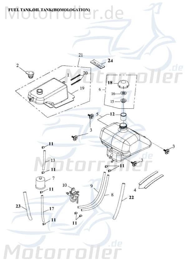 Adly Tankdeckel ATV 50 II Utility XXL AC Quad 50ccm 2Takt Motorroller.de Schraubdeckel Tankverschluss Tank-Verschluss Schraub-Deckel Verschlussdeckel