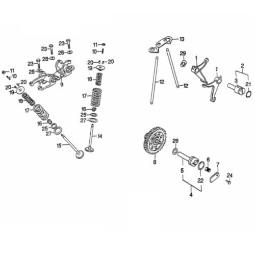 Mutter-Einstellschraube-Ventil Scooter Roller Spezial 985332 Motorroller.de Moped Ersatzteil Service Inpektion Direktimport
