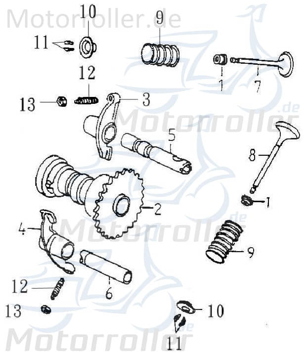 Auslassventil Adly ATV 150 Sport Motorventil 150ccm 4Takt Motorroller.de Abgasventil Motor-Ventil Auslass-Ventil Abgas-Ventil 150ccm-4Takt Quad UTV