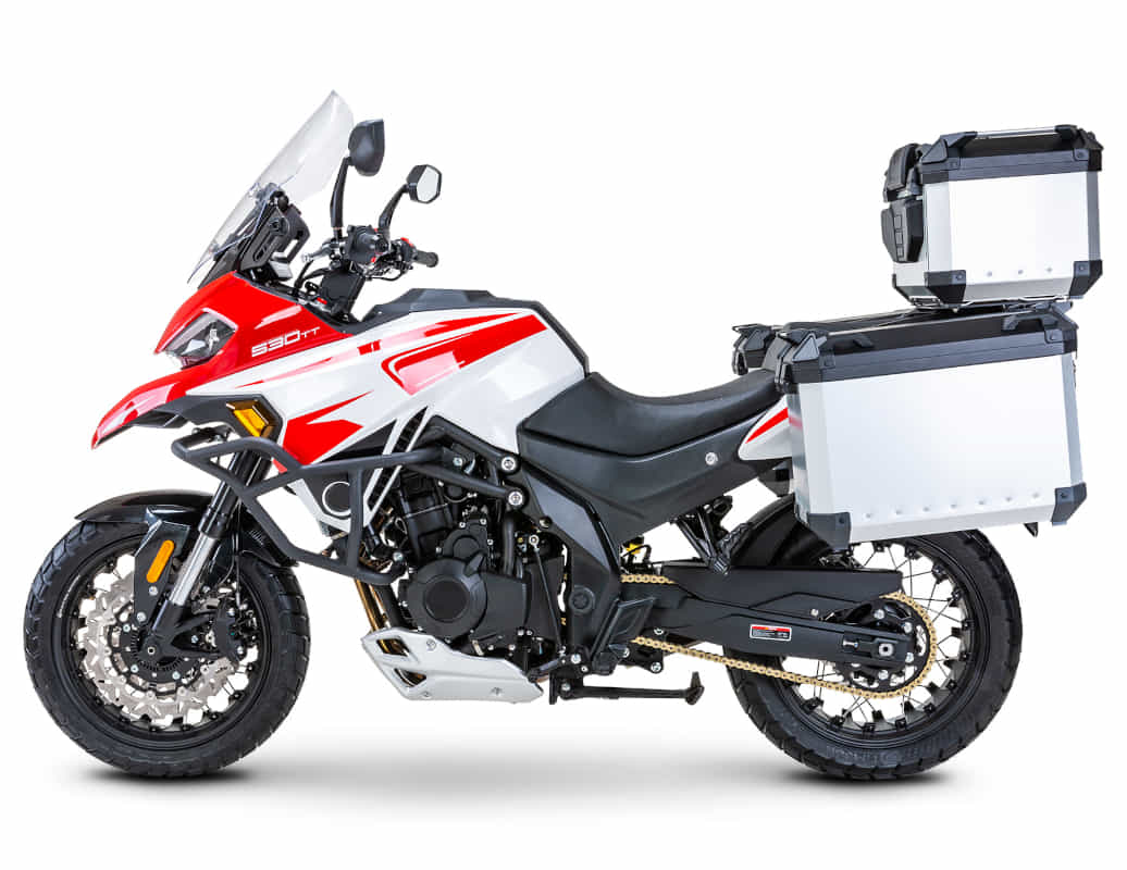 Motorrad Fighter 530 TT-RS weiß-rot Euro 5 500ccm Touring mit Kofferset